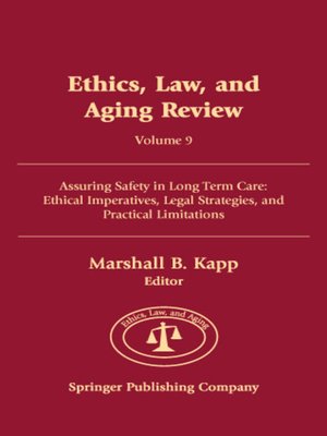 cover image of Ethics, Law, and Aging Review, Volume 9